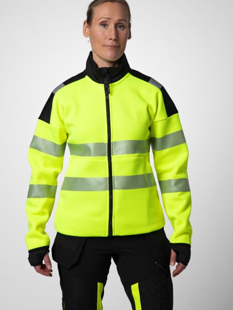 Sweat-shirts à personnaliser PROJOB 6111 SWEATSHIRT FULL ZIP FEMME EN ISO 20471 3/2 