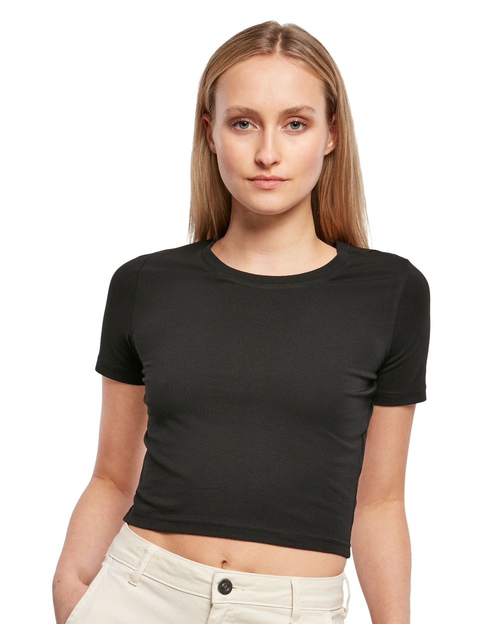 T-shirts BUILD YOUR BRAND LADIES CROPPED TEE voor bedrukking &amp; borduring