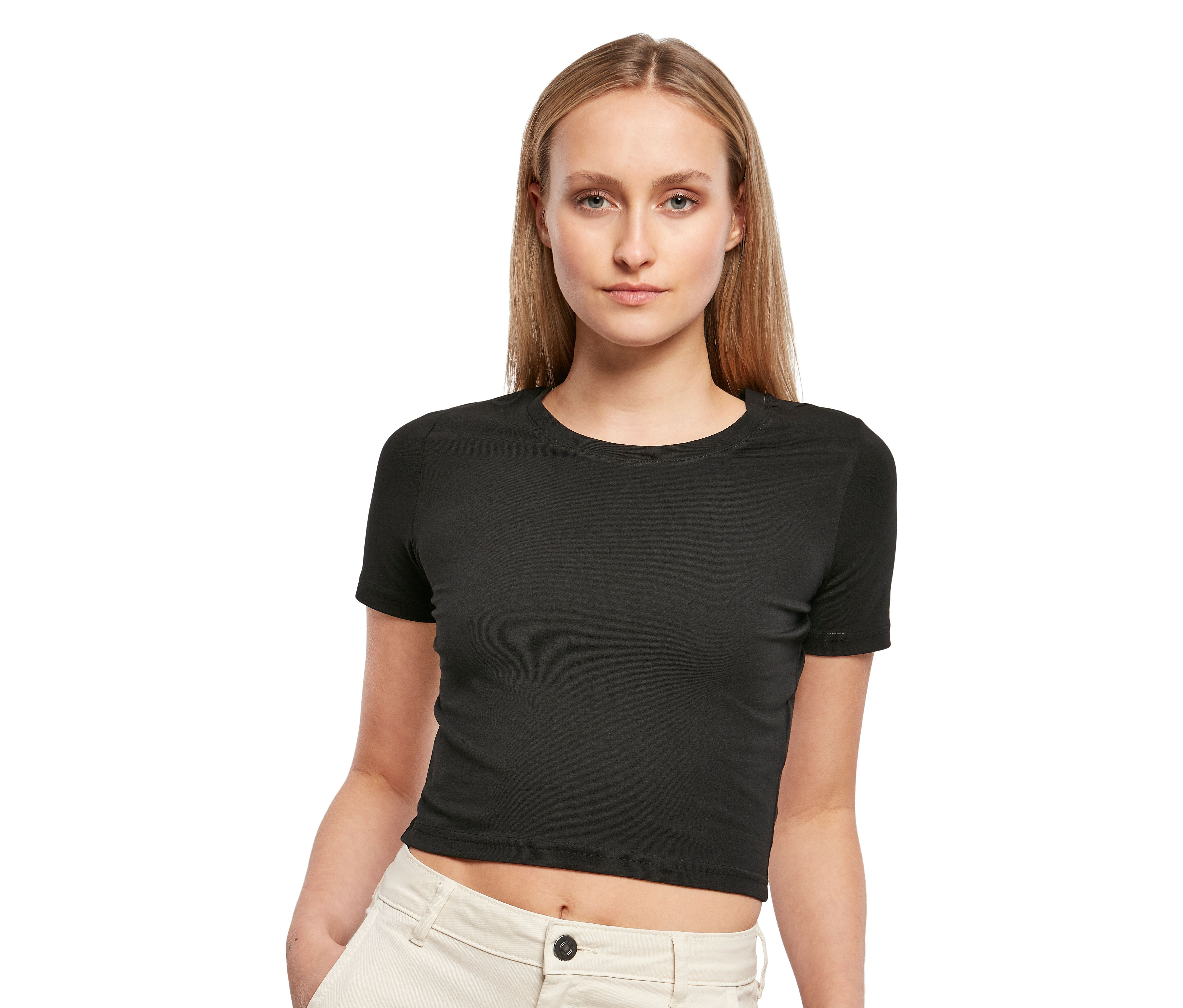 T-Shirts personnalisable BUILD YOUR BRAND LADIES CROPPED TEE
