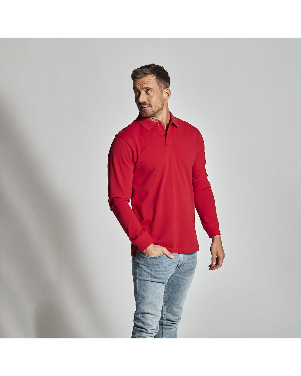 COTTOVER Pique Long Sleeve Man Poloshirts personalisierbar