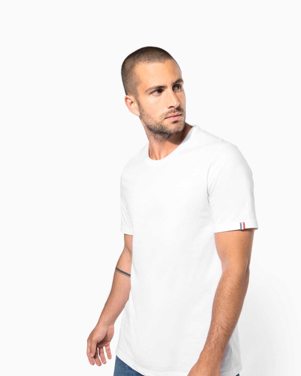 T-shirts KARIBAN Biologisch heren T-shirt "Origine France Garantie" voor bedrukking &amp; borduring