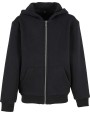 BUILD YOUR BRAND Kids fluffy zip hoodie Sweatshirts personalisierbar