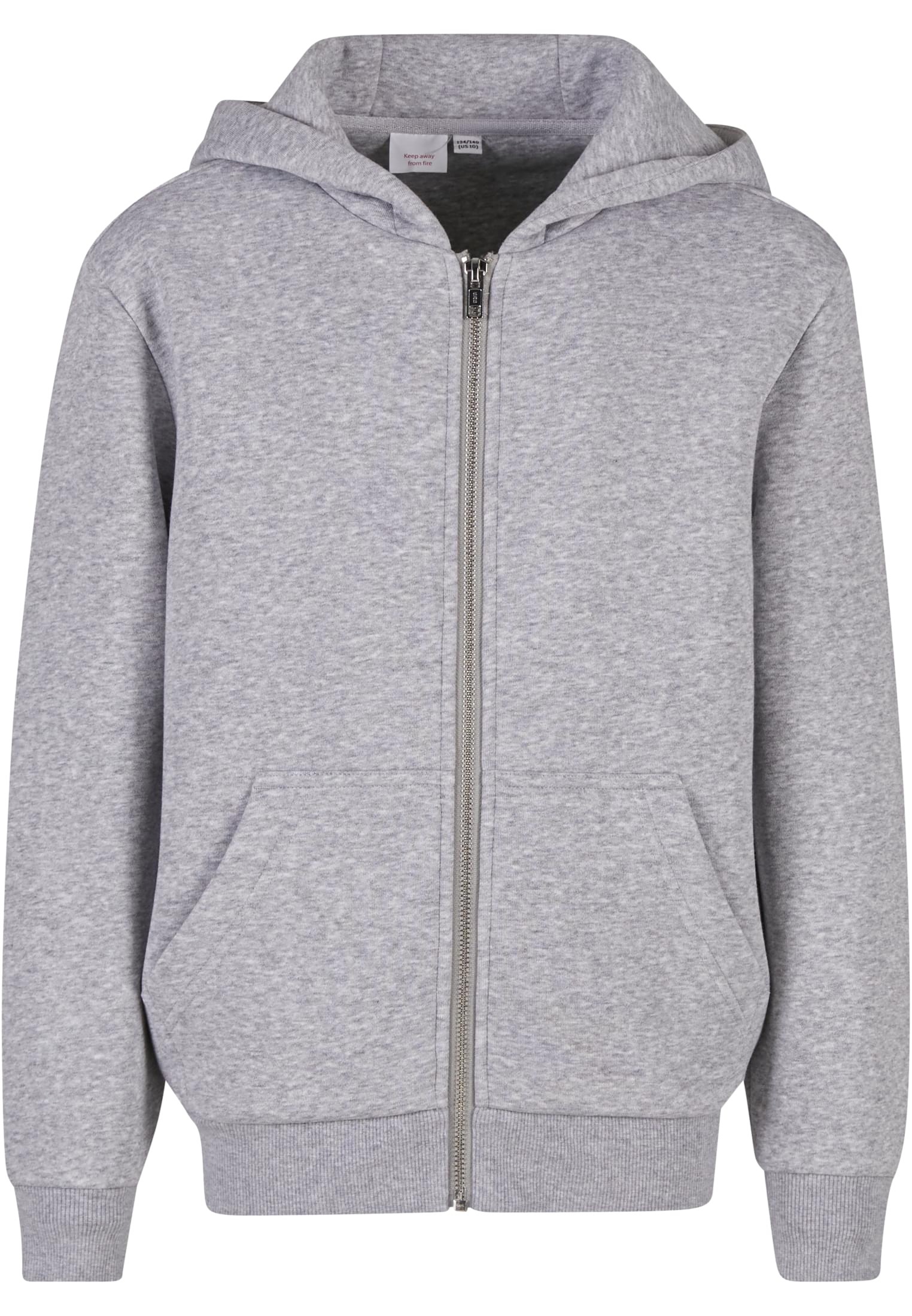 BUILD YOUR BRAND Kids fluffy zip hoodie Sweatshirts personalisierbar