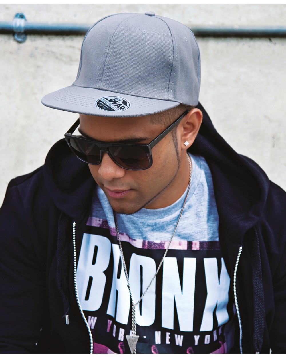 RESULT Bronx Original Flat Peak Snapback Cap Kappen personalisierbar