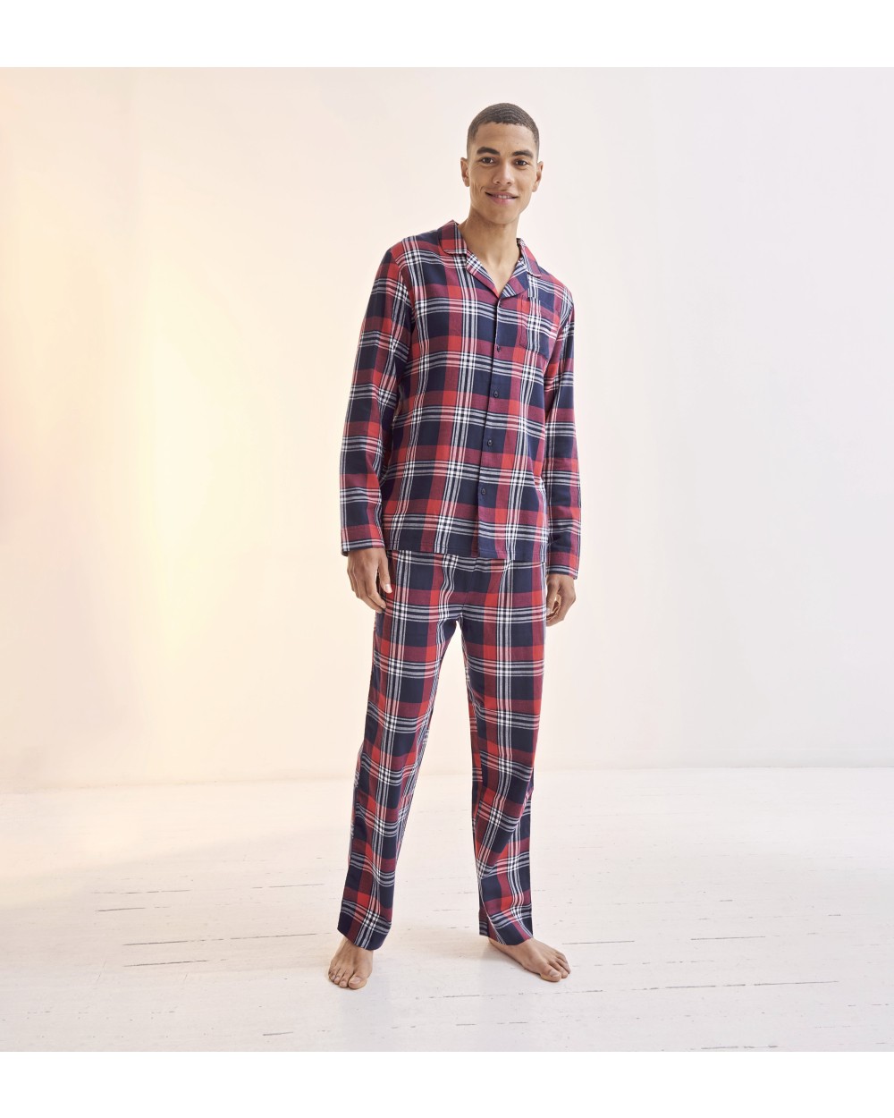 SKINNIFIT Men´s Tartan Lounge Set Hosen personalisierbar