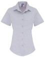 Chemises personnalisable PREMIER Ladies Stretch Fit Cotton Poplin Short Sleeve Shirt