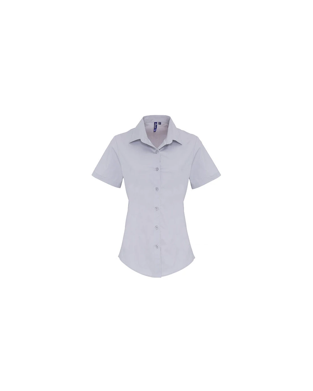 PREMIER Ladies Stretch Fit Cotton Poplin Short Sleeve Shirt Hemden personalisierbar