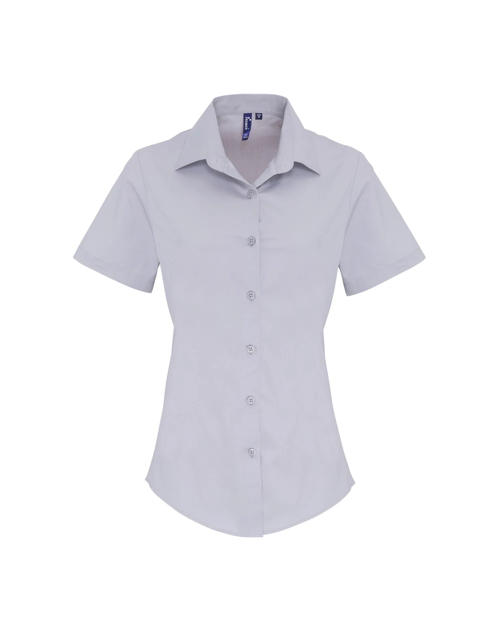 PREMIER Ladies Stretch Fit Cotton Poplin Short Sleeve Shirt Hemden personalisierbar