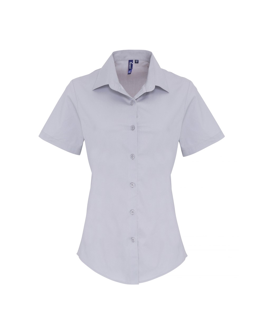 PREMIER Ladies Stretch Fit Cotton Poplin Short Sleeve Shirt Hemden personalisierbar