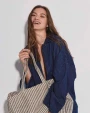 Tote bags KIMOOD Gestreepte shopper van juco voor bedrukking &amp; borduring