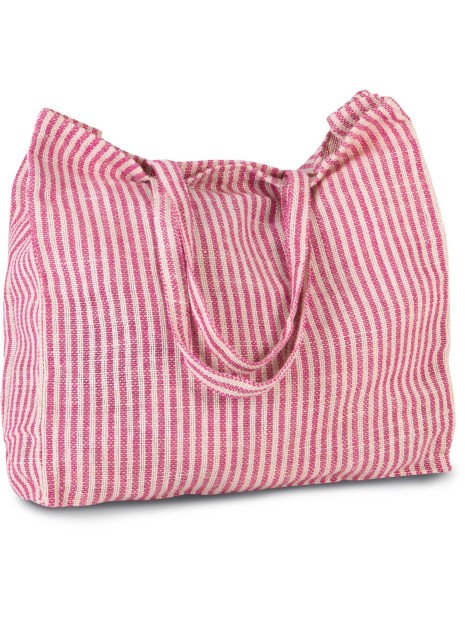 KIMOOD Sac shopping à rayures en juco  personnalisable