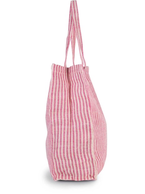 KIMOOD Sac shopping à rayures en juco  personnalisable