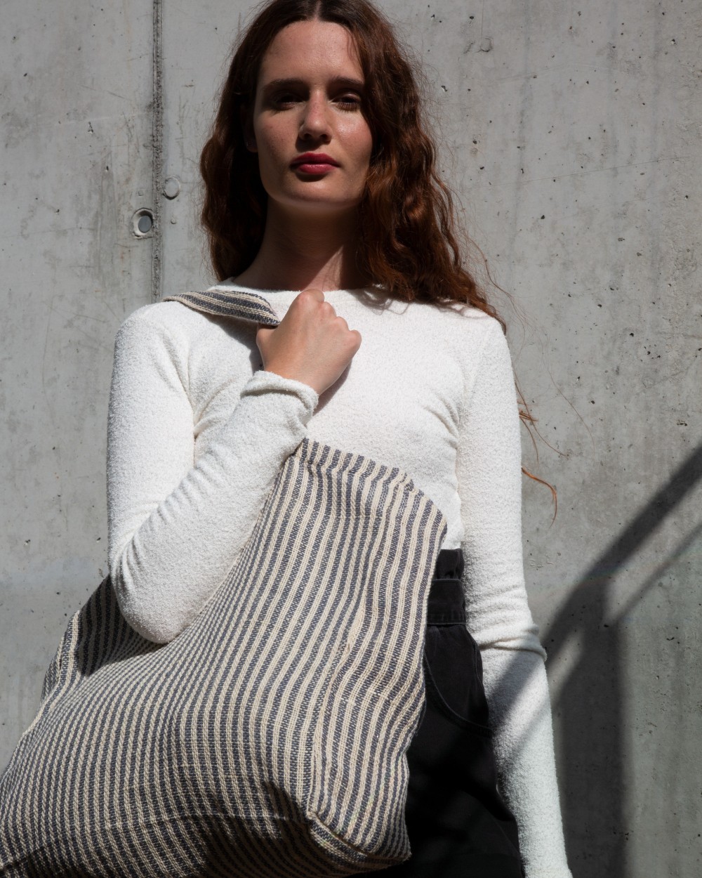 KIMOOD Gestreifte Shoppingtasche aus Juco Tote Bags personalisierbar