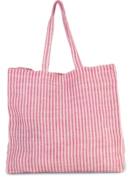KIMOOD Sac shopping à rayures en juco  personnalisable