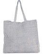 KIMOOD Gestreifte Shoppingtasche aus Juco Tote Bags personalisierbar