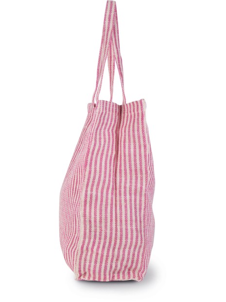 KIMOOD Sac shopping à rayures en juco /api/colors/1d8ba3b3-387a-4b44-afec-7530fef17f52 personnalisable