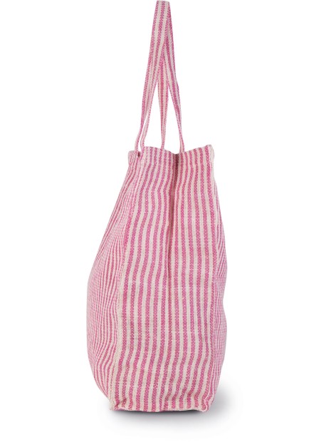KIMOOD Sac shopping à rayures en juco /api/colors/1d8ba3b3-387a-4b44-afec-7530fef17f52 personnalisable