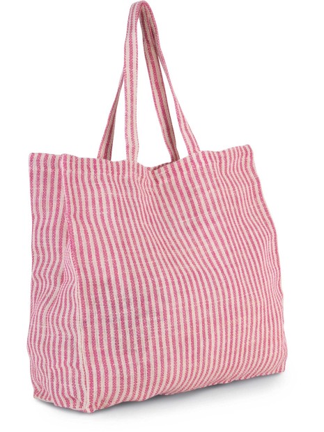 KIMOOD Sac shopping à rayures en juco  personnalisable