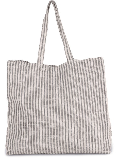 KIMOOD Sac shopping à rayures en juco /api/colors/82424e49-55ba-43f2-86a2-ea8fe8e05af6 personnalisable