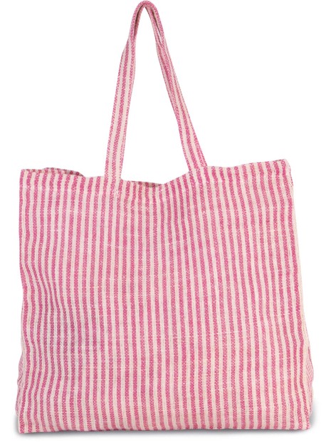 KIMOOD Sac shopping à rayures en juco  personnalisable
