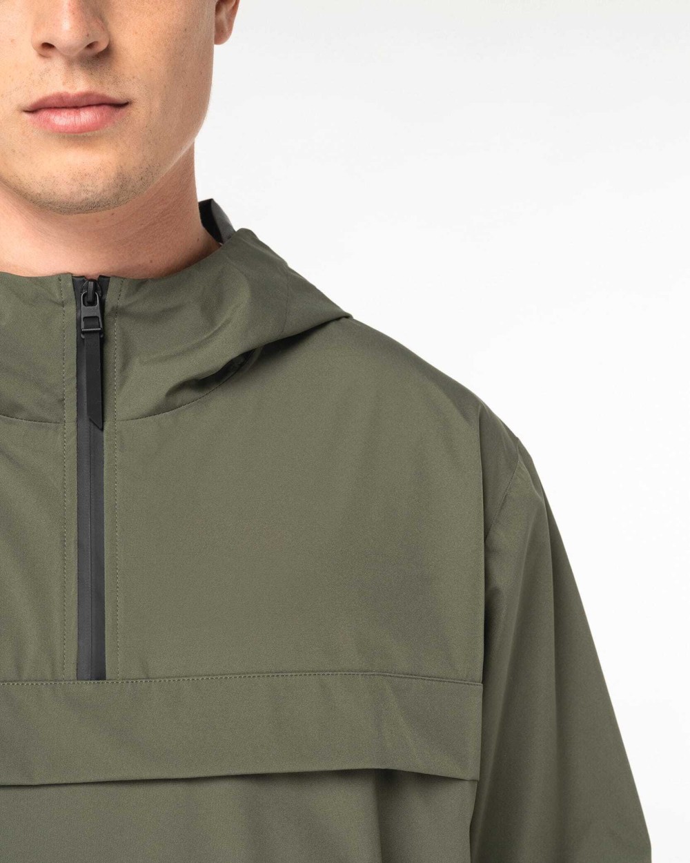NATIVE SPIRIT Wasserdichte, umweltfreundliche Unisex-Windjacke mit Viertel-Reißverschluss Jacken personalisierbar