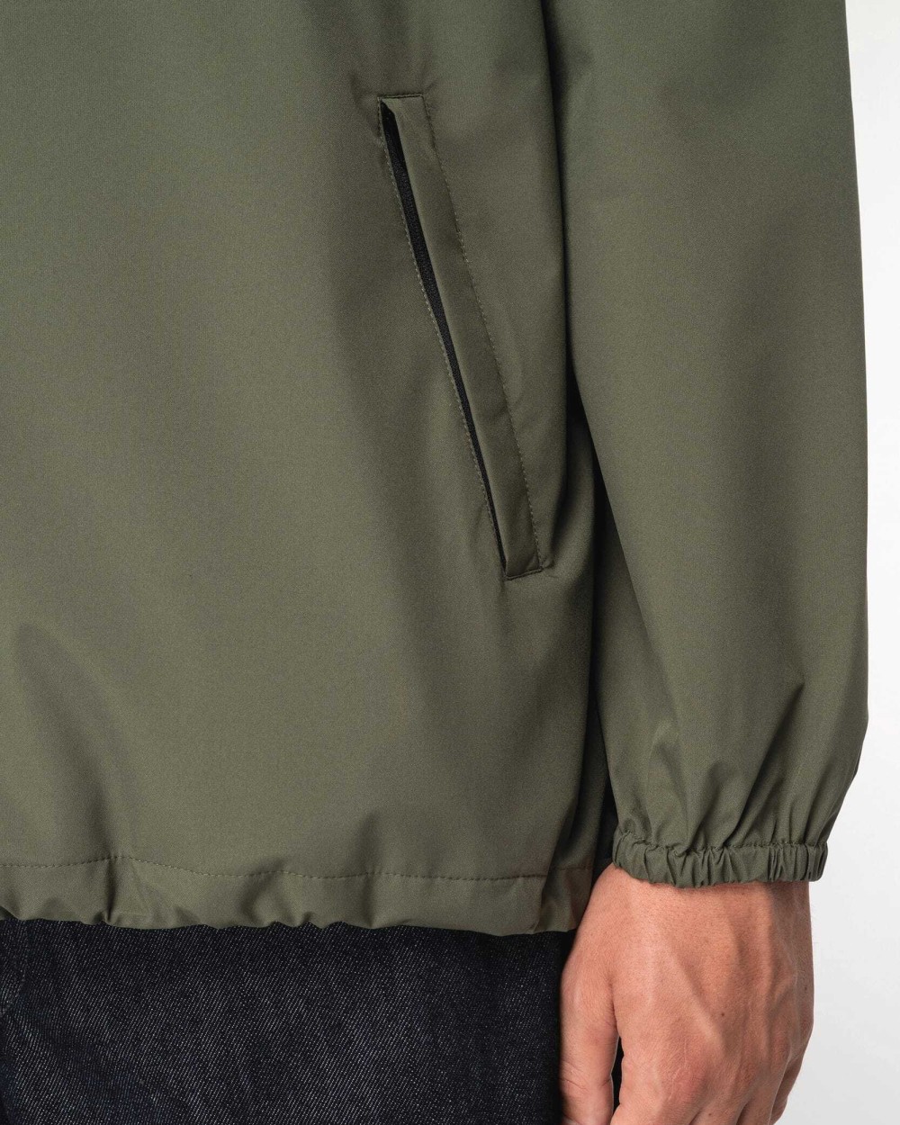 NATIVE SPIRIT Wasserdichte, umweltfreundliche Unisex-Windjacke mit Viertel-Reißverschluss Jacken personalisierbar