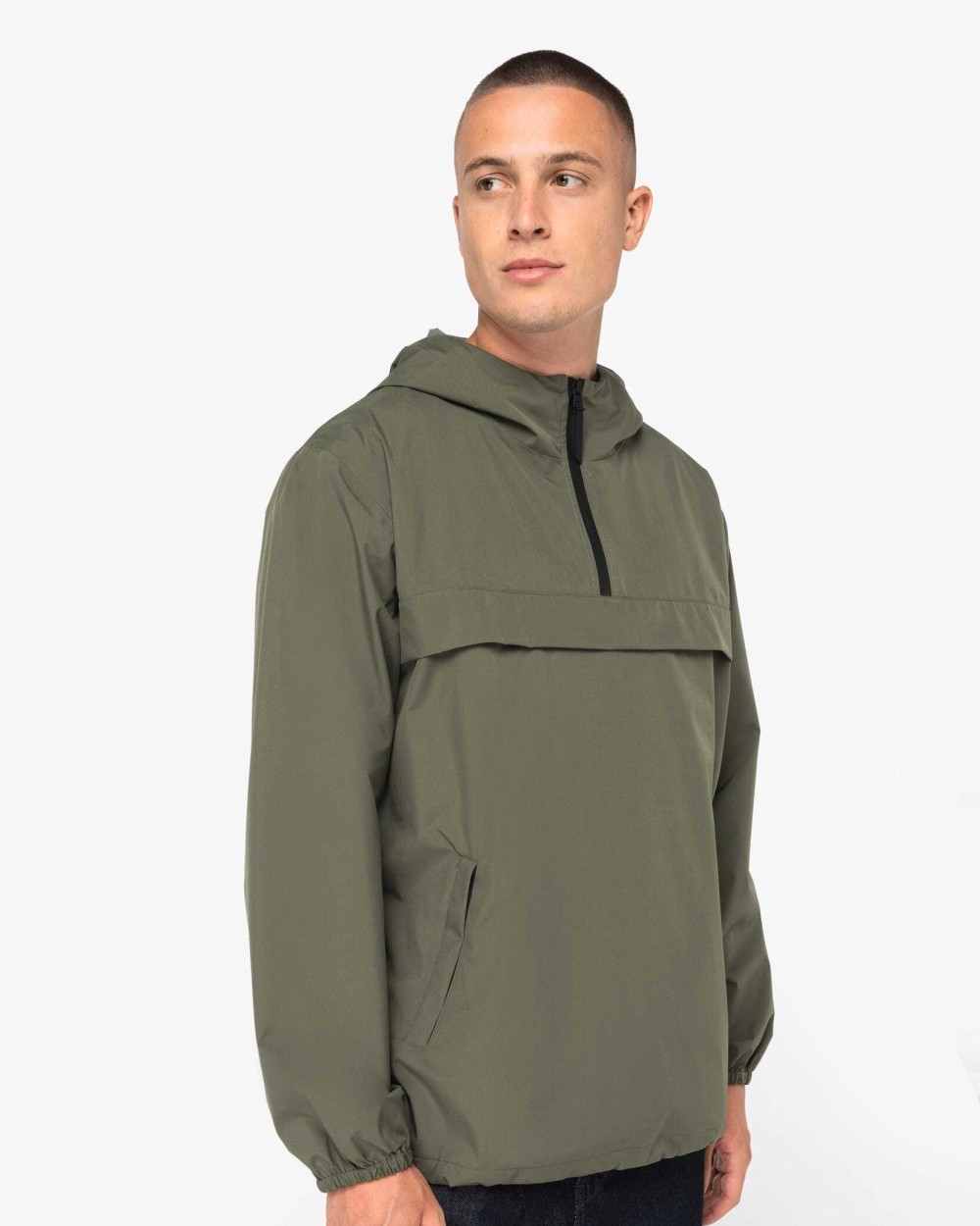 Vestes personnalisable NATIVE SPIRIT Veste coupe-vent imperméable écoresponsable quart zip unisexe
