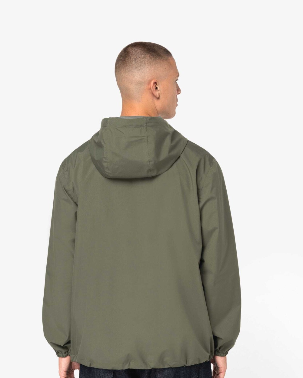 NATIVE SPIRIT Wasserdichte, umweltfreundliche Unisex-Windjacke mit Viertel-Reißverschluss Jacken personalisierbar