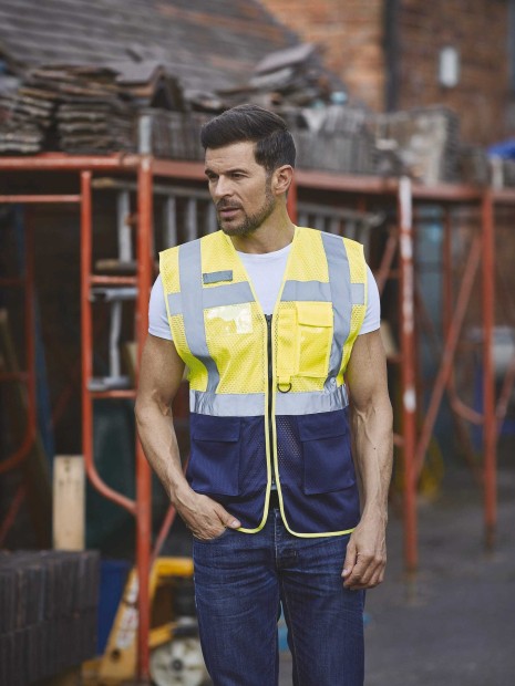 Gilets de sécurité à personnaliser YOKO Gilet haute visibilité Top Cool "Management" 