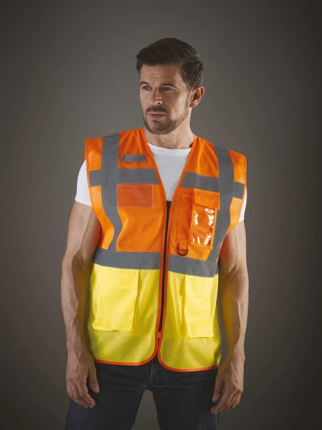 Gilets de sécurité à personnaliser YOKO Gilet haute visibilité Top Cool "Management" 