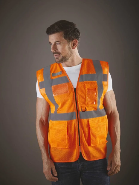 Gilets de sécurité à personnaliser YOKO Gilet haute visibilité Top Cool "Management" 