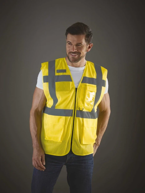 Gilets de sécurité à personnaliser YOKO Gilet haute visibilité Top Cool "Management" 