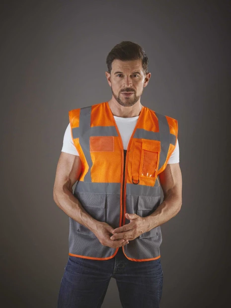 Gilets de sécurité à personnaliser YOKO Gilet haute visibilité Top Cool "Management" 