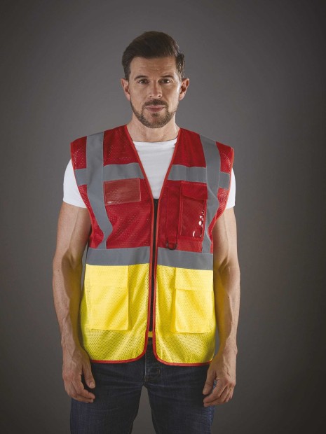 Gilets de sécurité à personnaliser YOKO Gilet haute visibilité Top Cool "Management" 