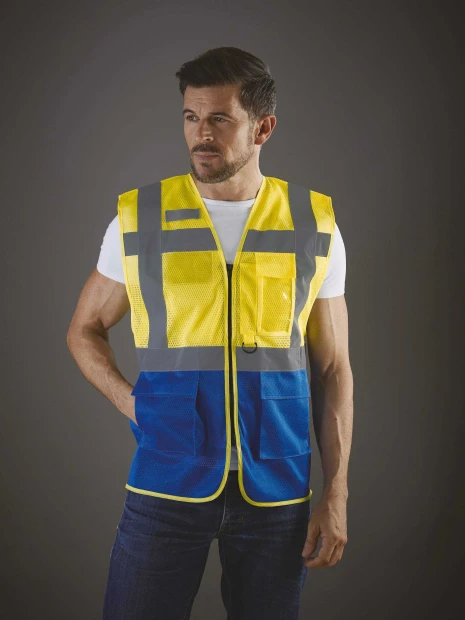 Gilets de sécurité à personnaliser YOKO Gilet haute visibilité Top Cool "Management" 