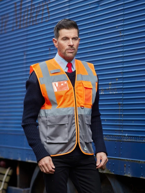 Gilets de sécurité à personnaliser YOKO Gilet haute visibilité Top Cool "Management" 