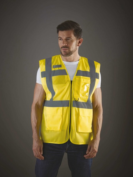 Gilets de sécurité à personnaliser YOKO Gilet haute visibilité Top Cool "Management" 