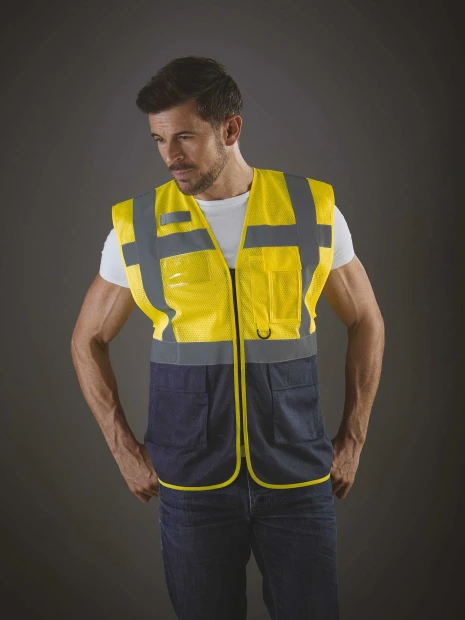 Gilets de sécurité à personnaliser YOKO Gilet haute visibilité Top Cool "Management" 