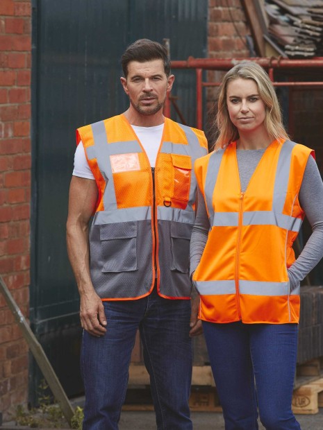 Gilets de sécurité à personnaliser YOKO Gilet haute visibilité Top Cool "Management" 