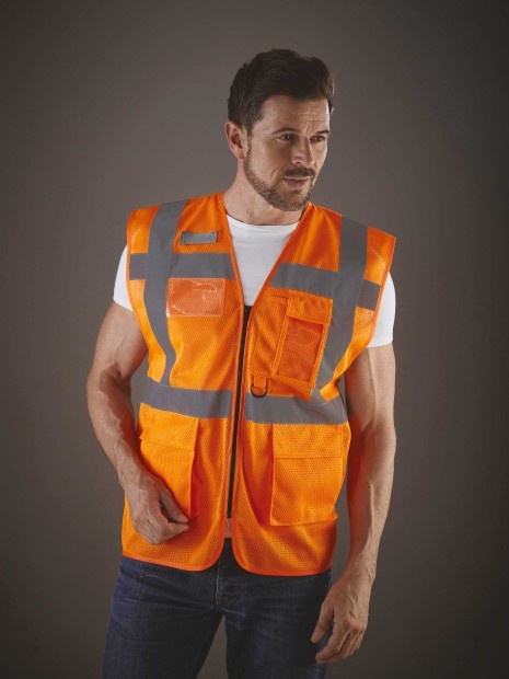 Gilets de sécurité à personnaliser YOKO Gilet haute visibilité Top Cool "Management" 