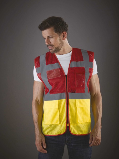 Gilets de sécurité à personnaliser YOKO Gilet haute visibilité Top Cool "Management" 