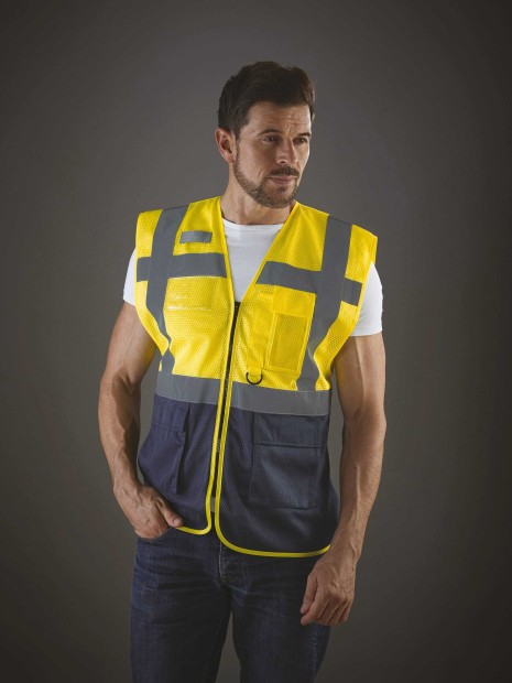 Gilets de sécurité à personnaliser YOKO Gilet haute visibilité Top Cool "Management" 