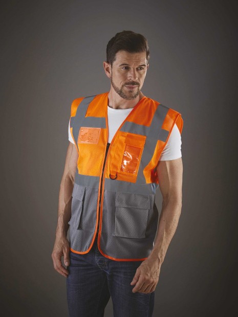 Gilets de sécurité à personnaliser YOKO Gilet haute visibilité Top Cool "Management" 
