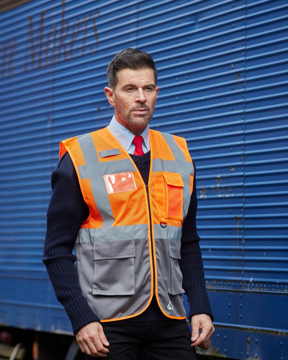 YOKO Top Cool - Hi-Vis mesh executive waistcoat Warnwesten personalisierbar