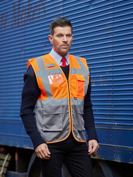 Gilets de sécurité à personnaliser YOKO Gilet haute visibilité Top Cool "Management" 