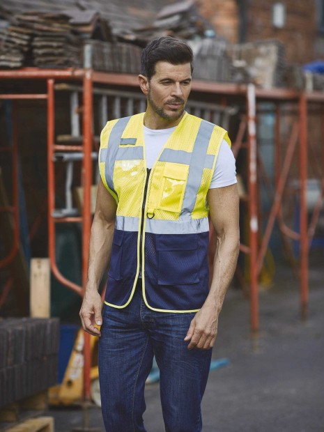 Gilets de sécurité à personnaliser YOKO Gilet haute visibilité Top Cool "Management" 