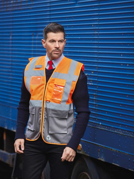 Gilets de sécurité à personnaliser YOKO Gilet haute visibilité Top Cool "Management" 