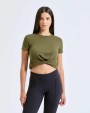 T-Shirts personnalisable TRIDRI Crop-top torsadé femme TriDri®