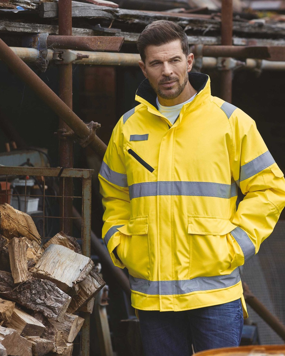 YOKO Hi-Vis Fontaine Storm jacket Jacken personalisierbar