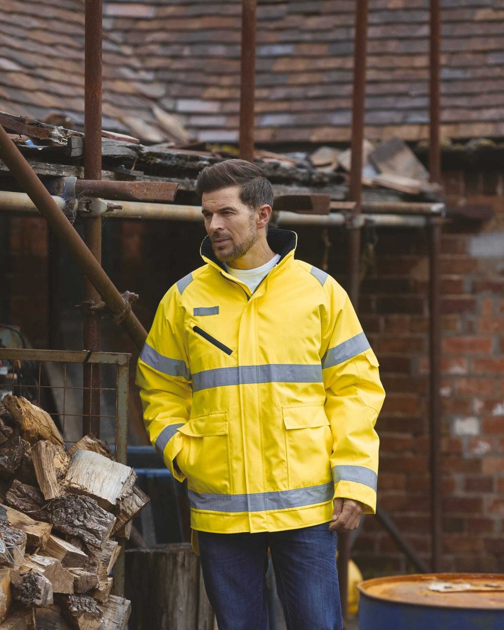 YOKO Hi-Vis Fontaine Storm jacket Jacken personalisierbar